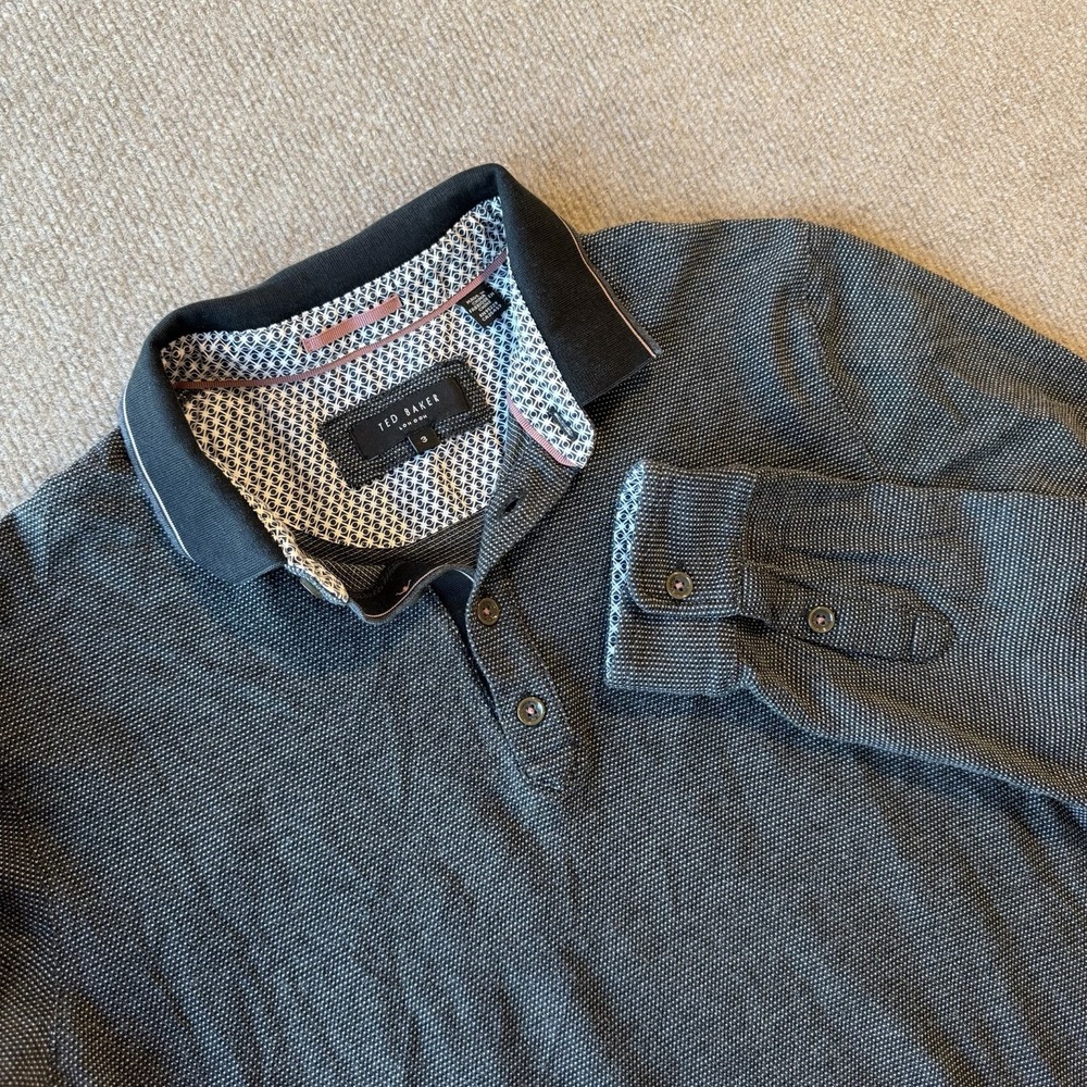Ted Baker London Men's Rugby Polo Shirt‎ Size 3 # C486